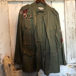 Knox Rose Army Green Floral Jacket